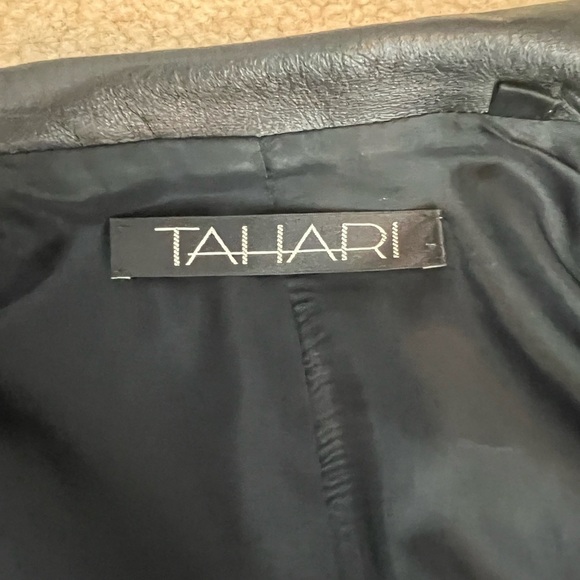 Tahari Gray Blazer with Leather Collar - Picture 10 of 10